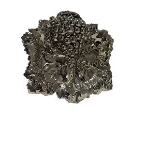 Silver Grape Fruit Dish Tray Side Plate Bowl 8-9”